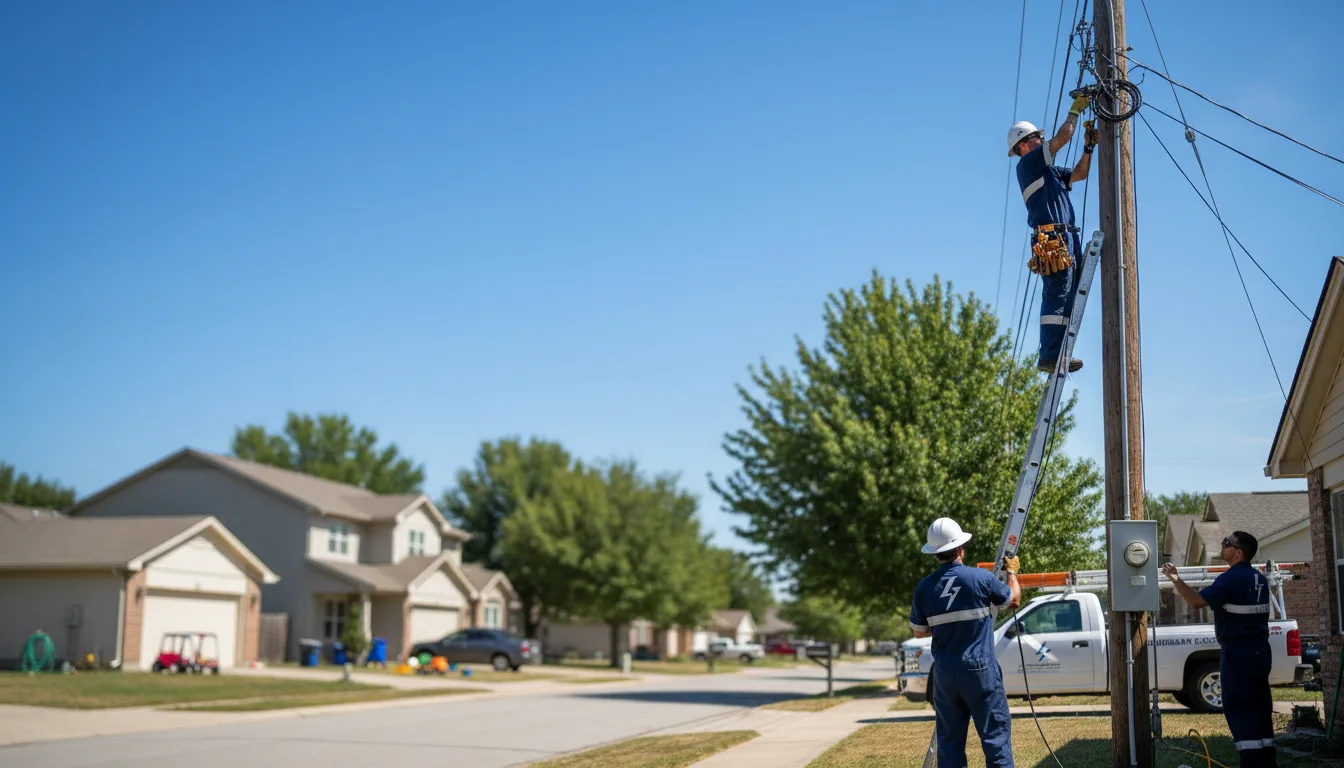 Residential electrician providing installation services in Marshall, AR